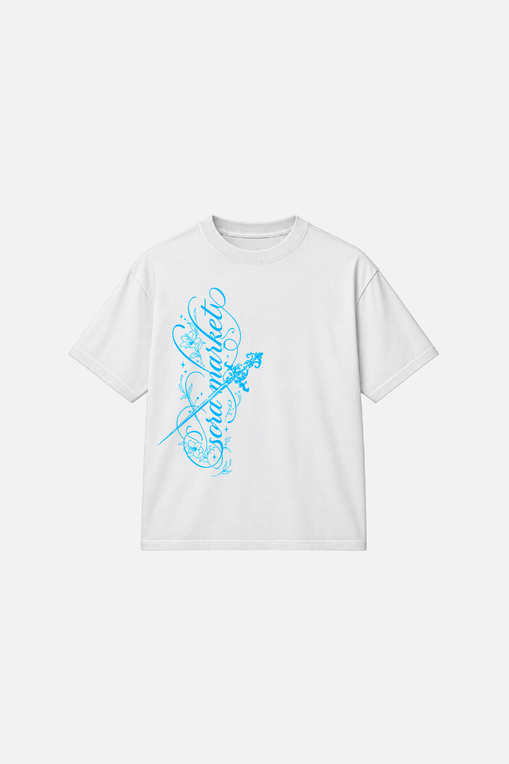 Sora sword & flowers White Tee
